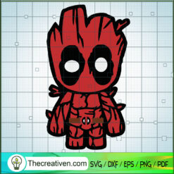 Deadpool Groot SVG, Chibi Deadpool SVG, Marvel SVG