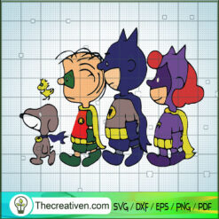Cute Super Hero Squad SVG, Super Hero SVG, Snoopy SVG