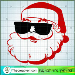 Red Santa Claus Sunglasses SVG, Christmas SVG, Merry Christmas SVG