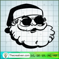 Cool Santa Claus Sunglasses SVG, Christmas SVG, Merry Xmas SVG