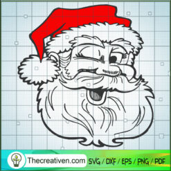 Santa Claus Blink SVG, Christmas SVG, Merry Xmas SVG
