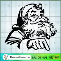 Santa Claus Index Finger SVG, Christmas SVG, Merry Xmas SVG