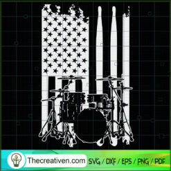 Us Drum SVG, USA Flag SVG, Drum SVG