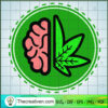 Brain Half Cannabis SVG, Cannabis SVG, Brain SVG 3 110 copy 4