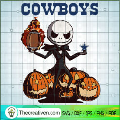 Jack Skellington Dallas Cowboys SVG Cut File for Cricut & Silhouette