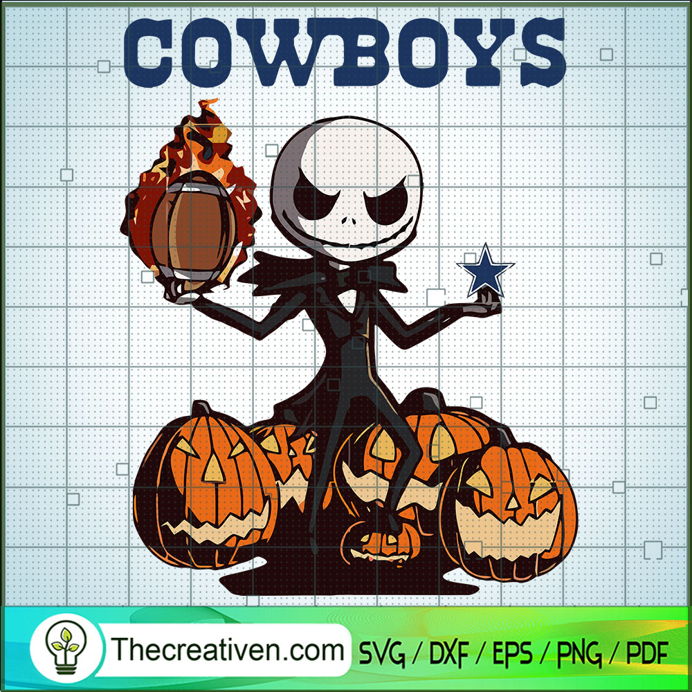 Jack Skellington Dallas Cowboys SVG Cut File for Cricut & Silhouette 1 Jack Skellington Dallas Cowboys SVG Cut File for Cricut & Silhouette