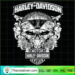 Harley-Davidson Skull Number One SVG, Motorcycles SVG, Harley SVG