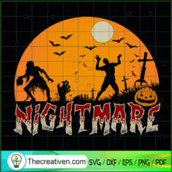 Nightmare Halloween SVG Cut File for Cricut & Silhouette