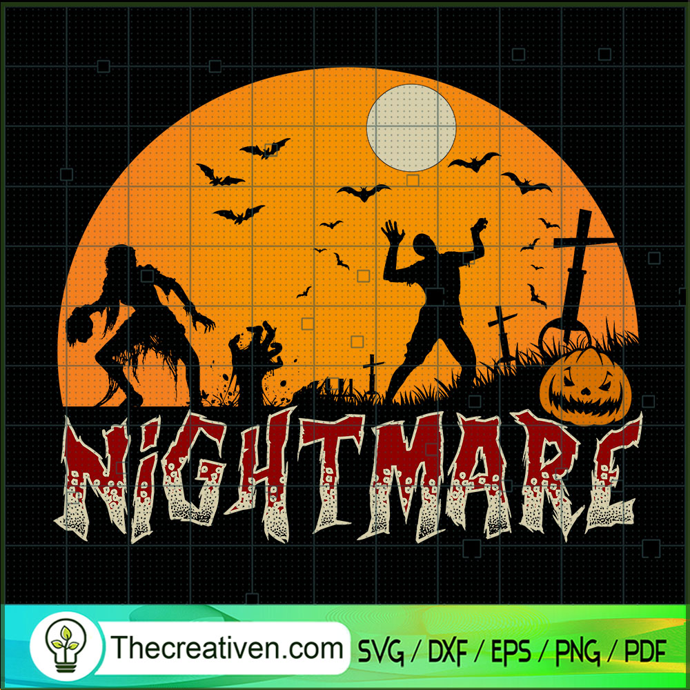 Nightmare Halloween SVG Cut File for Cricut & Silhouette 1 Nightmare Halloween SVG Cut File for Cricut & Silhouette