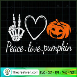 Peace Love Pumpkin SVG, Pumpkin SVG, Halloween SVG