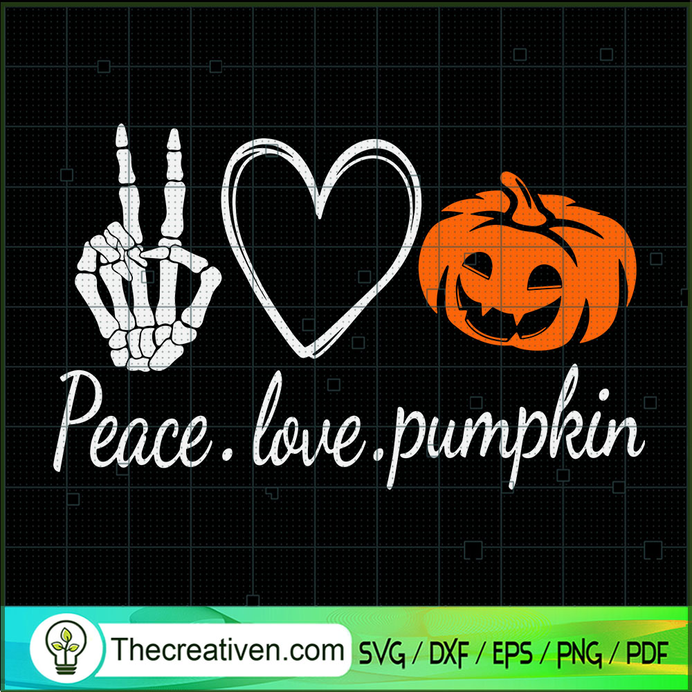 Peace Love Pumpkin SVG, Pumpkin SVG, Halloween SVG 1 Peace Love Pumpkin SVG, Pumpkin SVG, Halloween SVG