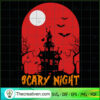 Scary Night SVG, Abandoned Mansion SVG, Halloween SVG