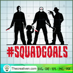 Squadgoals Halloween SVG, Horror Characters SVG, Horror Halloween SVG