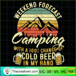 Weekend Forecast Camping With a Chance SVG Cut File fo Design 56514