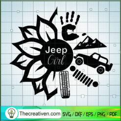Jeep Girl SVG, Jeep Flower SVG, Jeep SVG