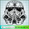 Stormtrooper Head Pattern SVG, Star Wars SVG, Stormtrooper SVG