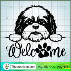 Shih Tzu Welcome SVG, Dogs SVG, Pet Lover SVG