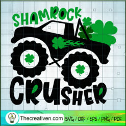 Shamrock Crusher SVG, Truck SVG, St.Patrick's Day SVG