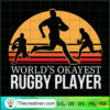 World's Okayest Rugby Player SVG, Retro SVG, Sports SVG