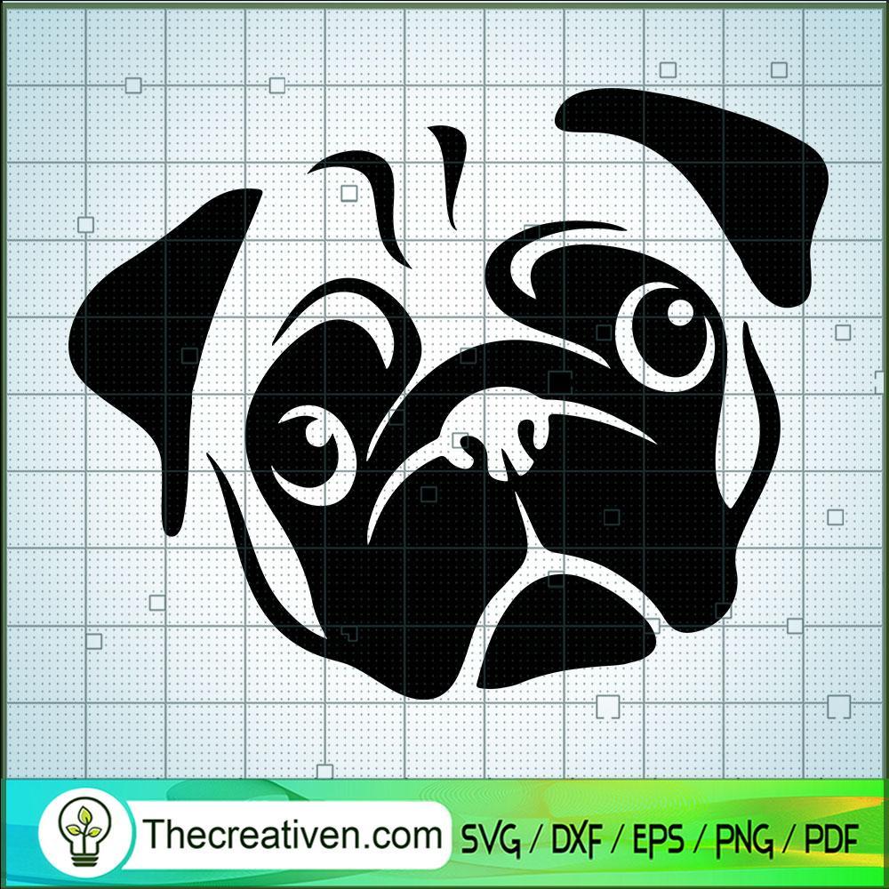 Pug Face SVG, Pug Dog SVG, Pet Lover SVG 1 Pug Face SVG, Pug Dog SVG, Pet Lover SVG
