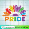 Pride Sunflower SVG, LGBTQ Pride Sunflower SVG, Sunflower Rainbow SVG