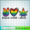 Peace Love Pride SVG Cut File for Cricut & Silhouette 3 16 copy 7