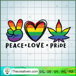 Peace Love Pride SVG Cut File for Cricut & Silhouette