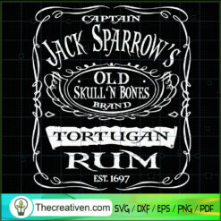 Tortugan Rum SVG, Rum SVG, Captain Jack Sparrow's SVG