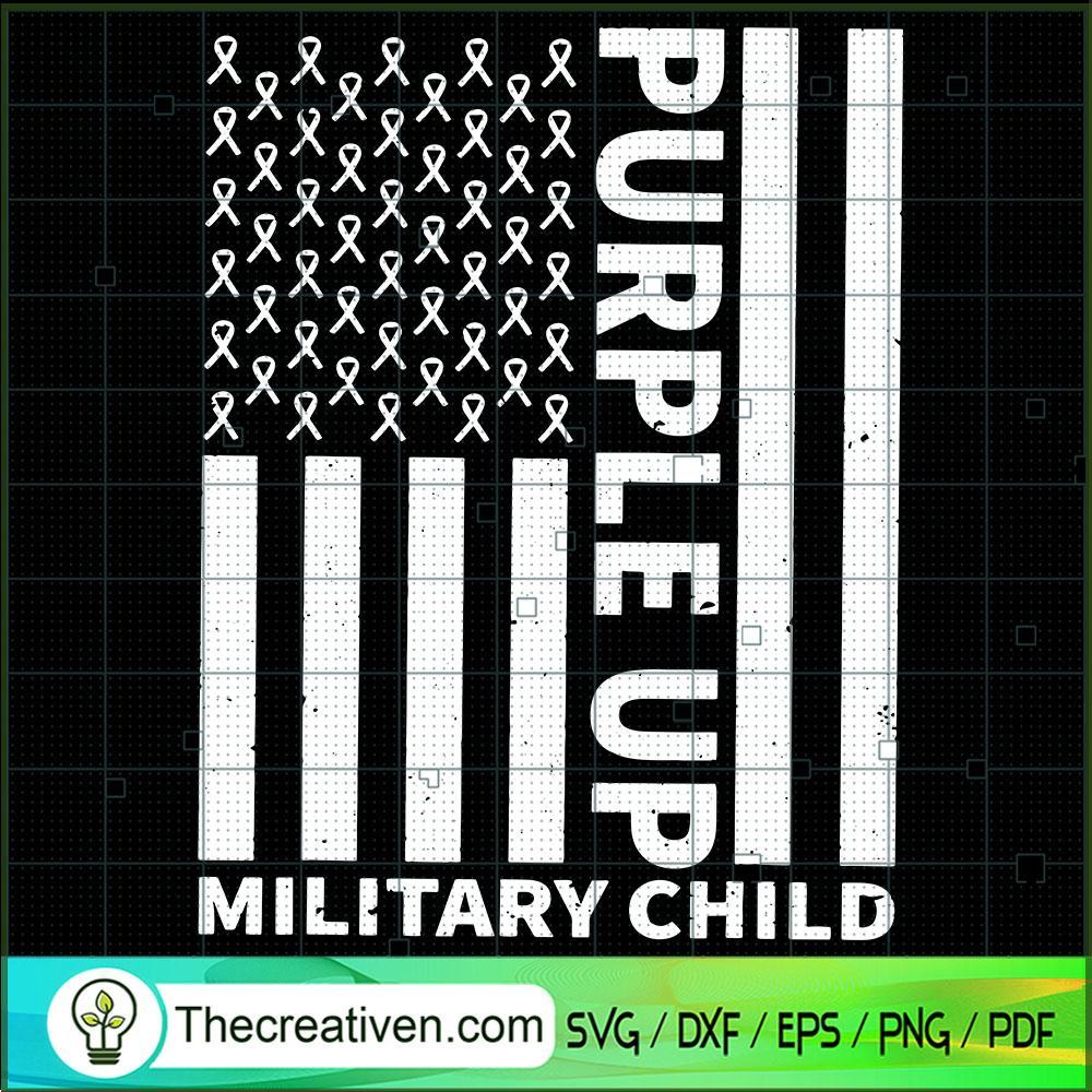 Purple Up Military Child SVG, Army SVG, USA Flag SVG 1 Purple Up Military Child SVG, Army SVG, USA Flag SVG