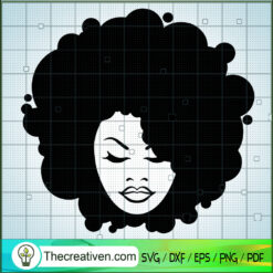 Afro Woman SVG, Black Queen Girl SVG, Black People SVG
