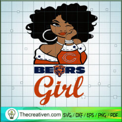 Bears Girl SVG, Chicago Bears SVG, NFL SVG