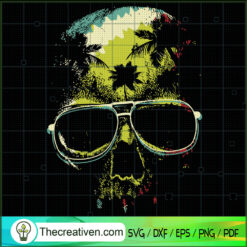 Skull Chill Vibes SVG, Skull SVG, Holiday SVG