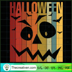 Halloween Pumpkin Vintage SVG, Pumpkin SVG, Vintage Halloween SVG