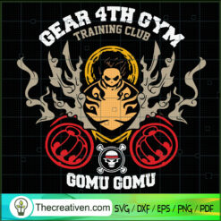 Gear 4th Gym Training Club SVG, Gomu Gomu SVG, One Piece SVG