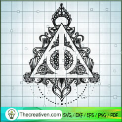 Harry Potter Floral Logo SVG, Harry Potter SVG, Flower Logo SVG
