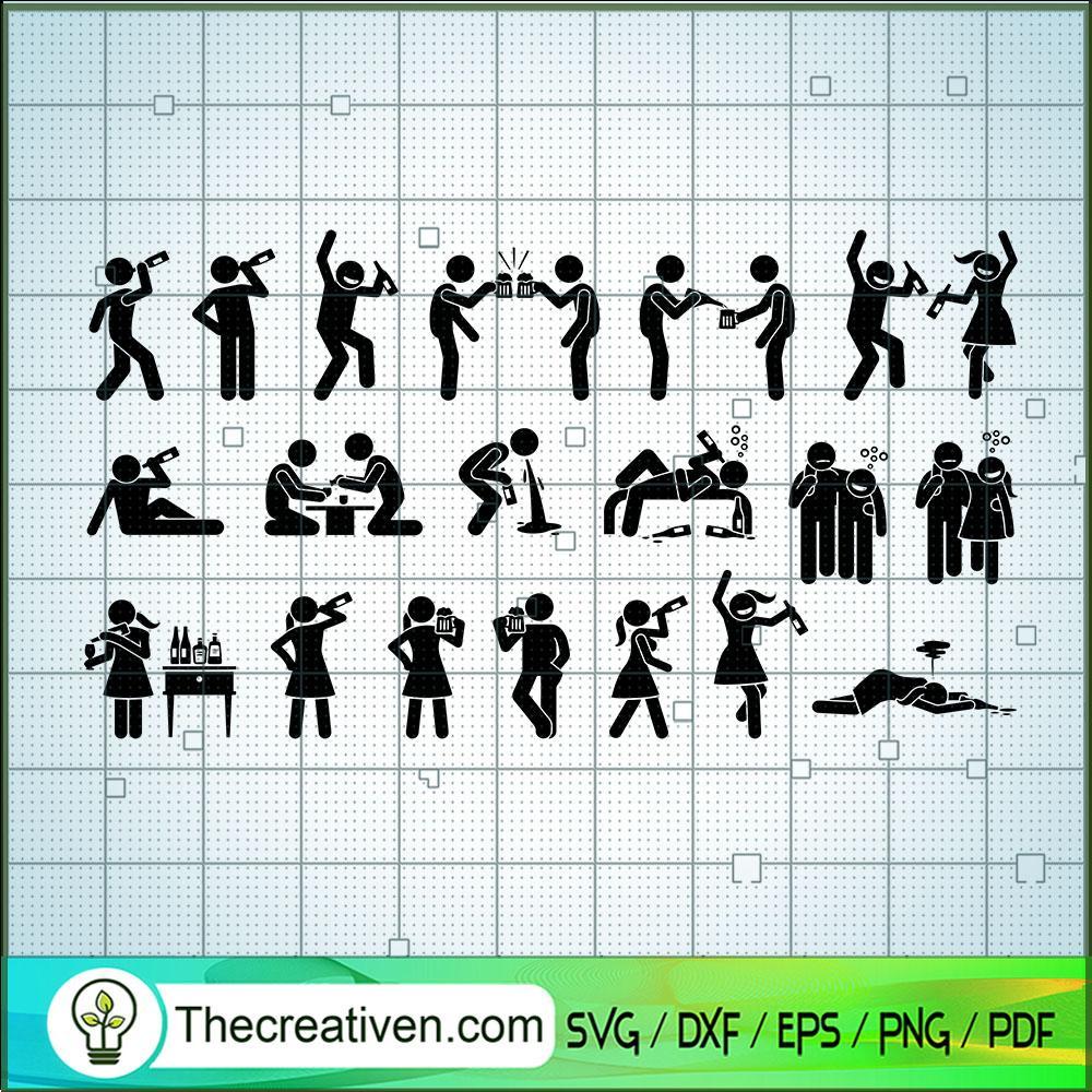 Bundle Of Party Postures SVG, Activities Bundle SVG, Party Time SVG 1 Bundle Of Party Postures SVG, Activities Bundle SVG, Party Time SVG