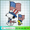 Snoopy 4th of July SVG, USA Flag SVG, Independence Day SVG