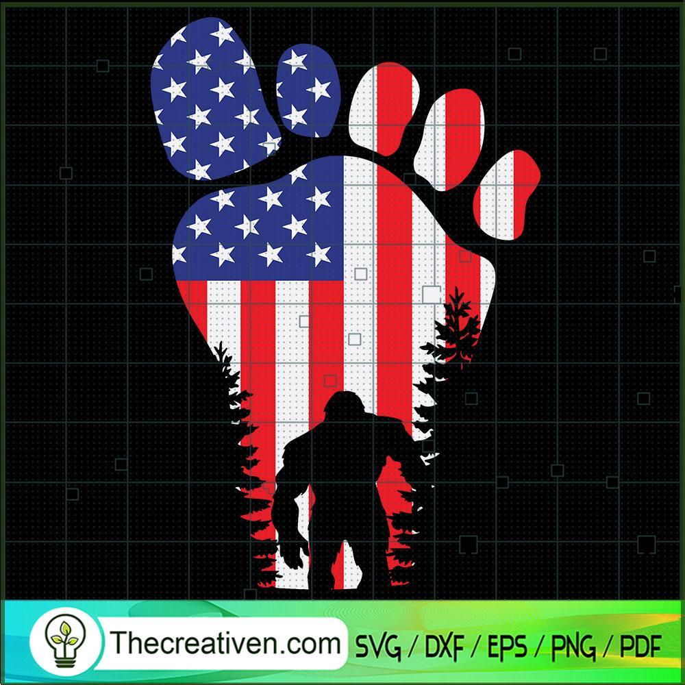 Bigfoot In Big Feet SVG, Bigfoot SVG, USA Flag SVG 1 Bigfoot In Big Feet SVG, Bigfoot SVG, USA Flag SVG