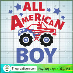 All American Boy SVG, Truck Race SVG, American SVG