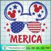 Mickey Merica SVG, 4th of July SVG, USA Flag SVG