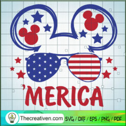 Mickey Merica SVG, 4th of July SVG, USA Flag SVG
