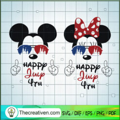 Happy July 4th SVG, Mickey And Minnie SVG, Disney 4th of July SVG