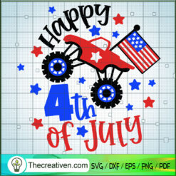 Happy 4th of July Truck SVG, 4th of July SVG, Patriot Day SVG