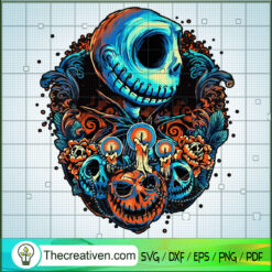 Jack Skellington Pumpkin Skull SVG Cut File for Cricut & Silhouette