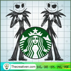 Jack Skellington Starbucks C SVG Cut File for Cricut