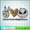 Peace Love Nightmare SVG, Jack Skellington SVG, Halloween SVG 3 145 copy 2