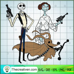 Jack And Sally Have The Gun SVG Cut File for Cricut & Silhouette