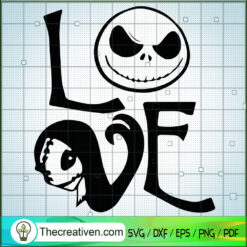 Jack Love Sally SVG, The Nightmare Before Christmas SVG, Halloween SVG