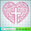 Jesus is Love Word Heart Cro SVG Cut File for Cricut