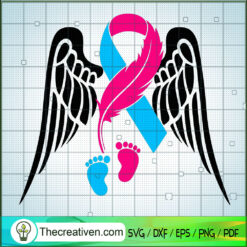 Infant Loss SVG, Cancer Awareness SVG, Baby Feet SVG